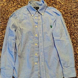 Boys small Polo longsleeved dress shirt, EUC